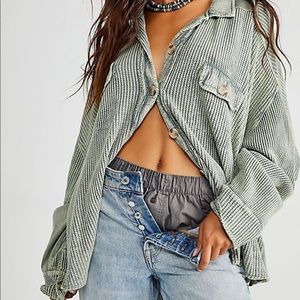 Free People Scout Shacket - RARE Color Forrest - NWOT-XS